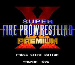Super Fire Pro Wrestling X Premium — Title screen